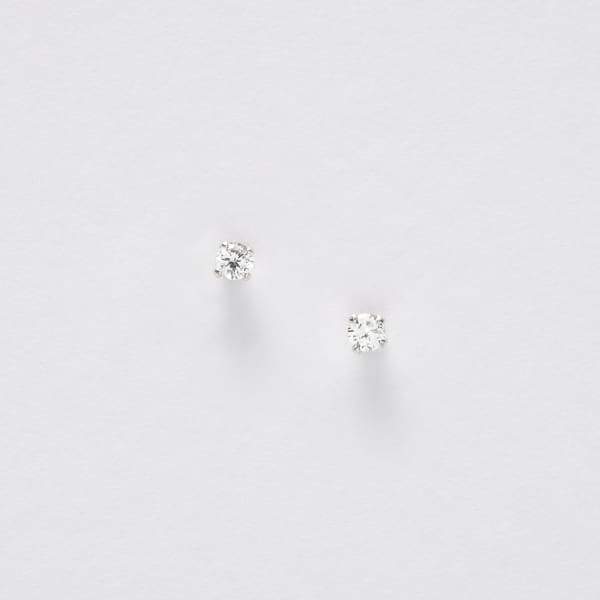 Thank You For Being My Teacher - Silver Cubic Zirconia Stud Earrings On Gift Card by Crumble and Core