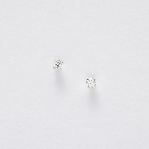 Thank You Silver Cubic Zirconia Earrings On Designer Card by Crumble and Core